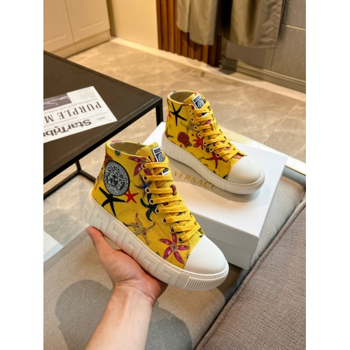 Replica Versace High Tops Shoes For Men #933426 $115.00 USD for Wholesale
