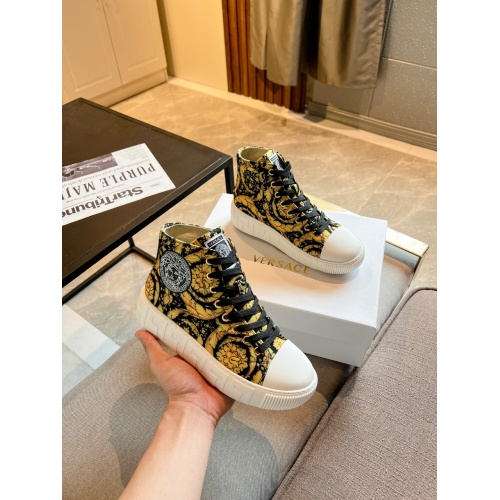 Replica Versace High Tops Shoes For Men #933427 $115.00 USD for Wholesale