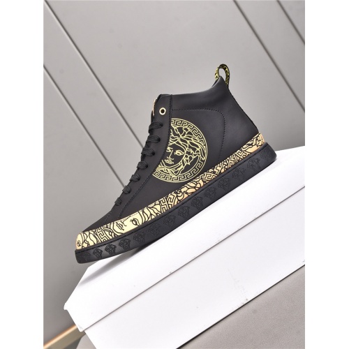 Replica Versace High Tops Shoes For Men #933674 $80.00 USD for Wholesale