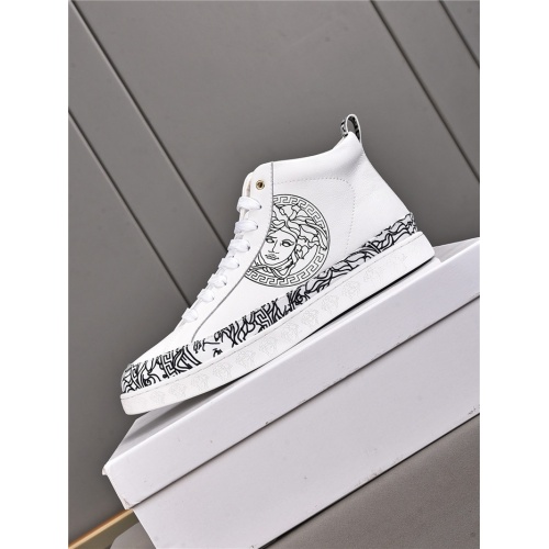 Replica Versace High Tops Shoes For Men #933675 $80.00 USD for Wholesale