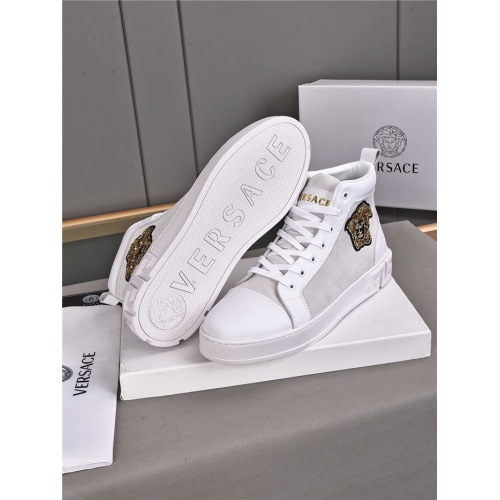 Replica Versace High Tops Shoes For Men #933677 $82.00 USD for Wholesale