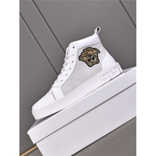 Replica Versace High Tops Shoes For Men #933677 $82.00 USD for Wholesale