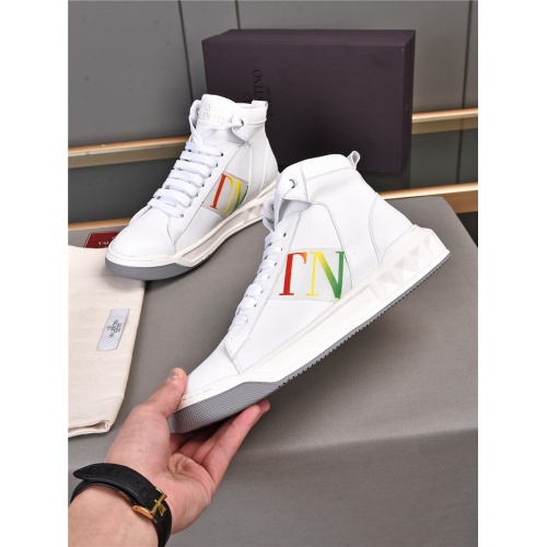 Replica Valentino High Tops Shoes For Men #933722 $85.00 USD for Wholesale