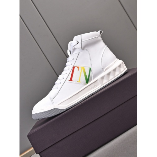 Replica Valentino High Tops Shoes For Men #933722 $85.00 USD for Wholesale