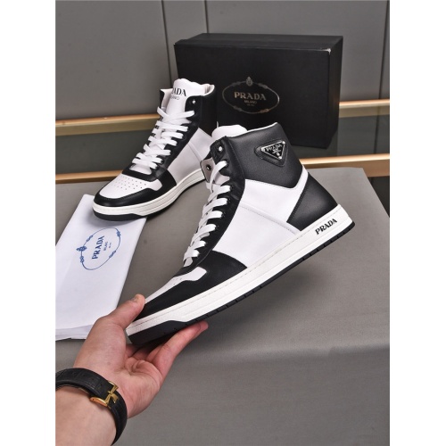 Replica Prada High Tops Shoes For Men #933723 $92.00 USD for Wholesale