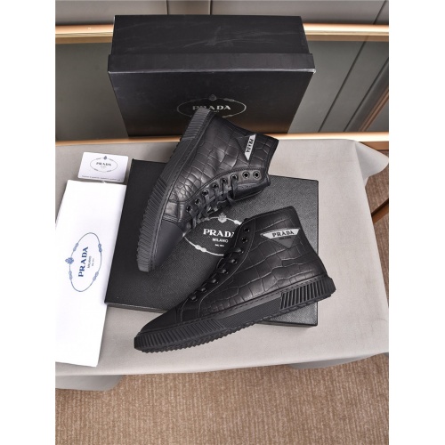 Replica Prada High Tops Shoes For Men #933727 $85.00 USD for Wholesale