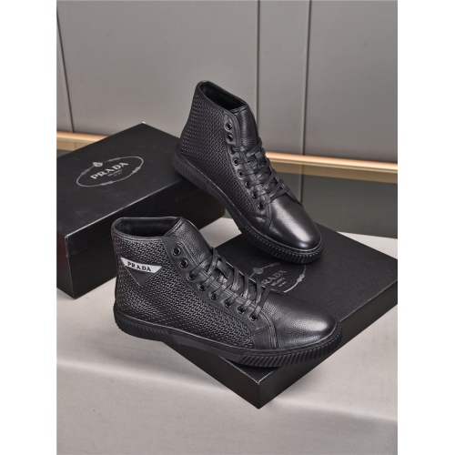 Prada High Tops Shoes For Men #933728 $85.00 USD, Wholesale Replica Prada High Top Shoes
