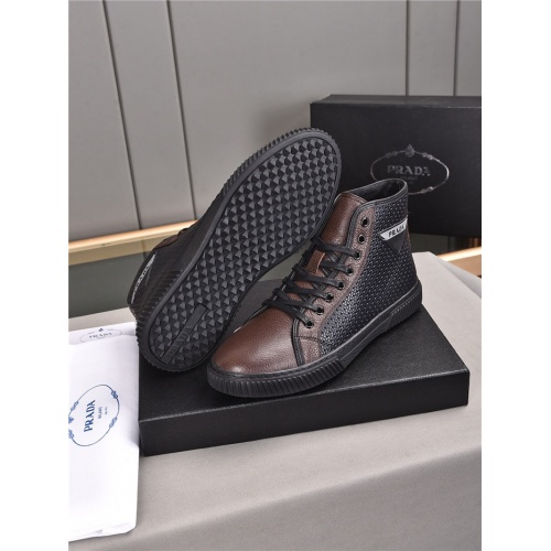 Replica Prada High Tops Shoes For Men #933729 $85.00 USD for Wholesale