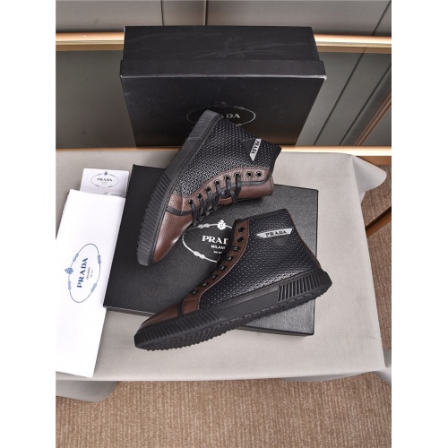 Replica Prada High Tops Shoes For Men #933729 $85.00 USD for Wholesale