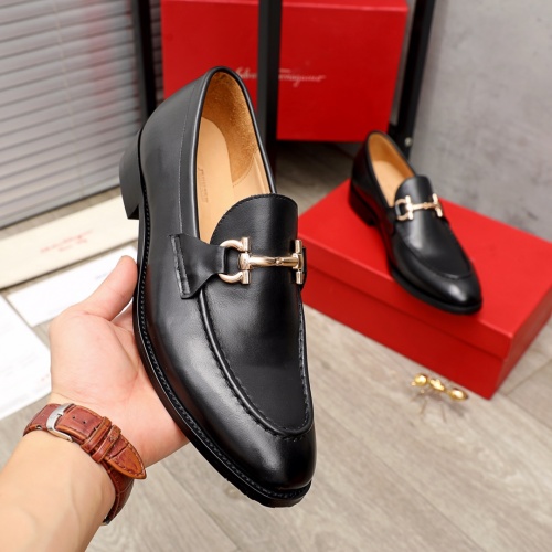 Replica Salvatore Ferragamo Leather Shoes For Men #934100 $82.00 USD for Wholesale