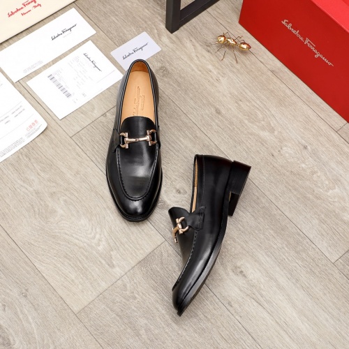 Replica Salvatore Ferragamo Leather Shoes For Men #934100 $82.00 USD for Wholesale