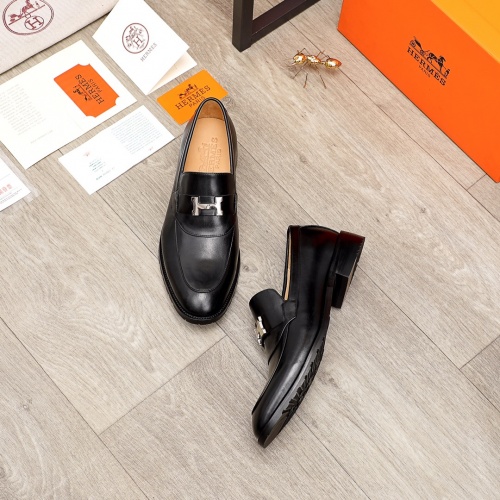 Replica Hermes Leather Shoes For Men #934101 $82.00 USD for Wholesale