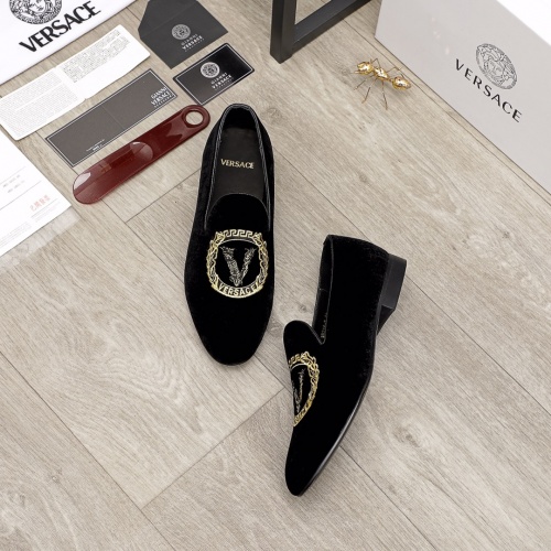 Replica Versace Leather Shoes For Men #934105 $82.00 USD for Wholesale
