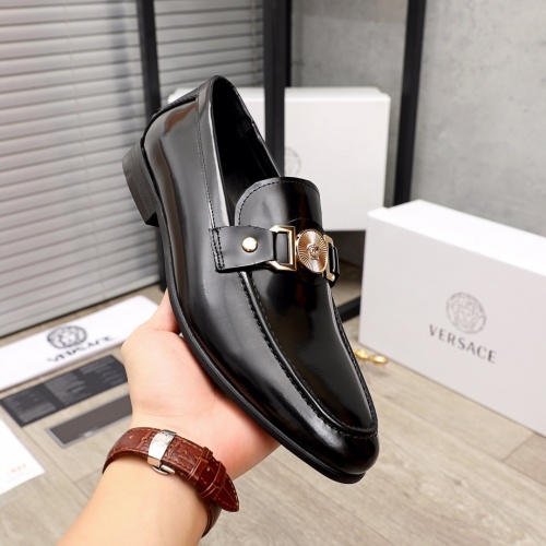 Replica Versace Leather Shoes For Men #934220 $88.00 USD for Wholesale