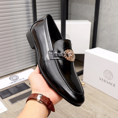 Replica Versace Leather Shoes For Men #934222 $88.00 USD for Wholesale