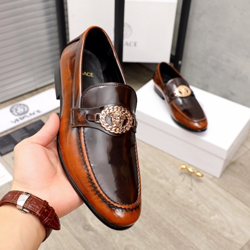 Replica Versace Leather Shoes For Men #934223 $88.00 USD for Wholesale