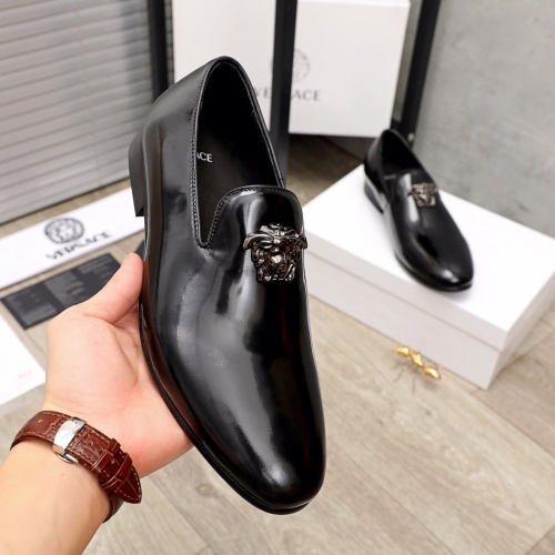 Replica Versace Leather Shoes For Men #934224 $88.00 USD for Wholesale