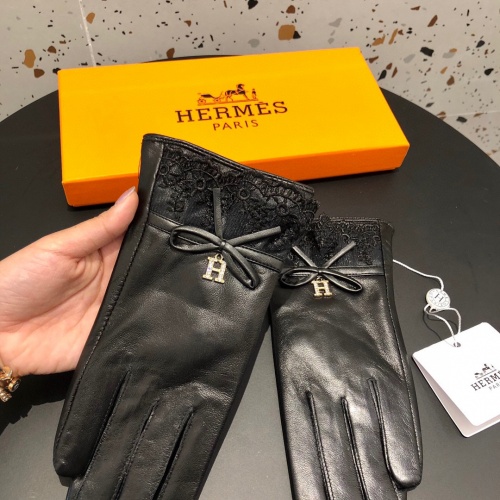 Replica Hermes Gloves For Women #934353 $48.00 USD for Wholesale