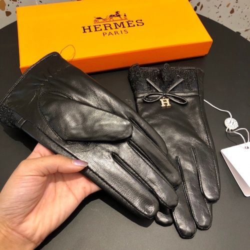 Replica Hermes Gloves For Women #934353 $48.00 USD for Wholesale