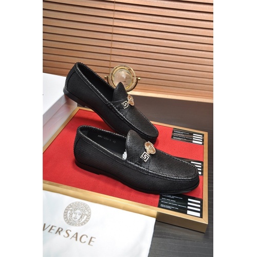 Versace Leather Shoes For Men #934567 $100.00 USD, Wholesale Replica Versace Leather Shoes