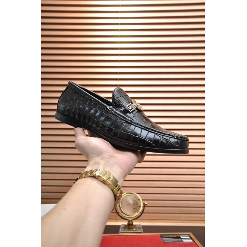 Replica Versace Leather Shoes For Men #934568 $100.00 USD for Wholesale