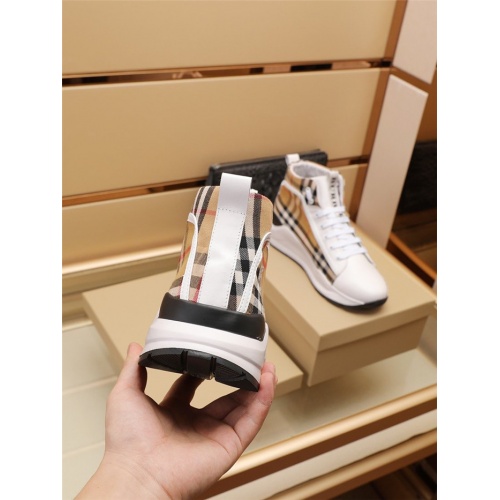 Replica Burberry High Tops Shoes For Men #934617 $82.00 USD for Wholesale
