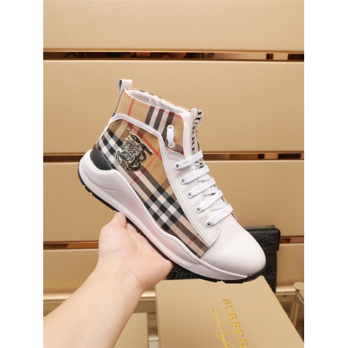 Replica Burberry High Tops Shoes For Men #934617 $82.00 USD for Wholesale