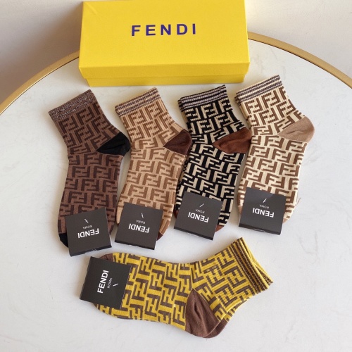 Replica Fendi Socks #934634 $27.00 USD for Wholesale