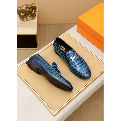 Replica Hermes Leather Shoes For Men #935288 $80.00 USD for Wholesale