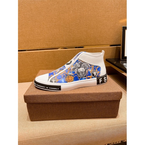 Replica Versace High Tops Shoes For Men #935450 $80.00 USD for Wholesale
