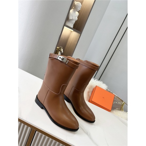 Replica Hermes Boots For Women #936216 $98.00 USD for Wholesale