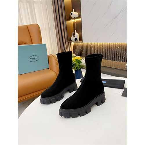 Replica Prada Boots For Women #936220 $100.00 USD for Wholesale