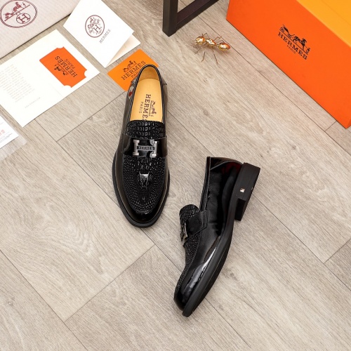 Replica Hermes Leather Shoes For Men #936230 $76.00 USD for Wholesale