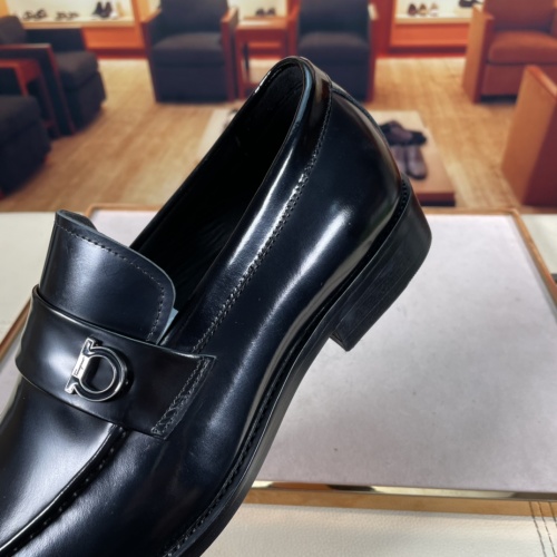 Replica Salvatore Ferragamo Leather Shoes For Men #936374 $85.00 USD for Wholesale