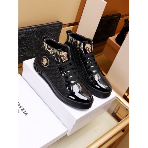 Versace High Tops Shoes For Men #936685 $82.00 USD, Wholesale Replica Versace High Tops Shoes