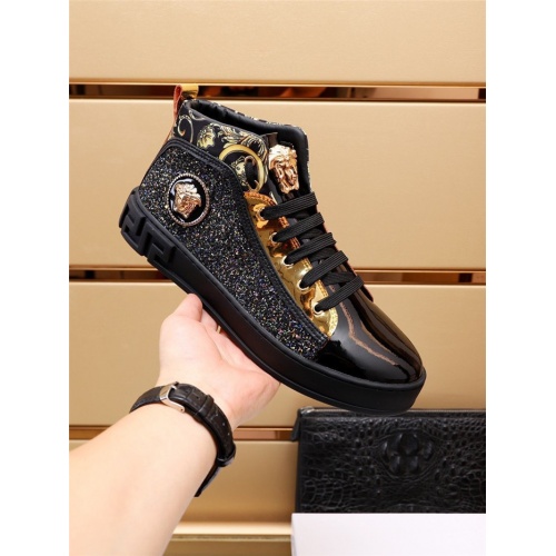 Replica Versace High Tops Shoes For Men #936686 $82.00 USD for Wholesale