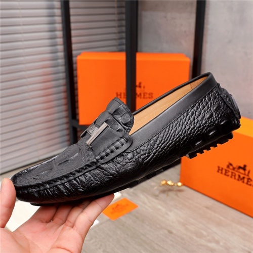 Replica Hermes Leather Shoes For Men #937076 $64.00 USD for Wholesale