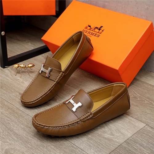 Hermes Leather Shoes For Men #937081 $72.00 USD, Wholesale Replica Hermes Leather Shoes