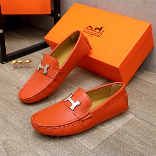 Hermes Leather Shoes For Men #937082 $72.00 USD, Wholesale Replica Hermes Leather Shoes