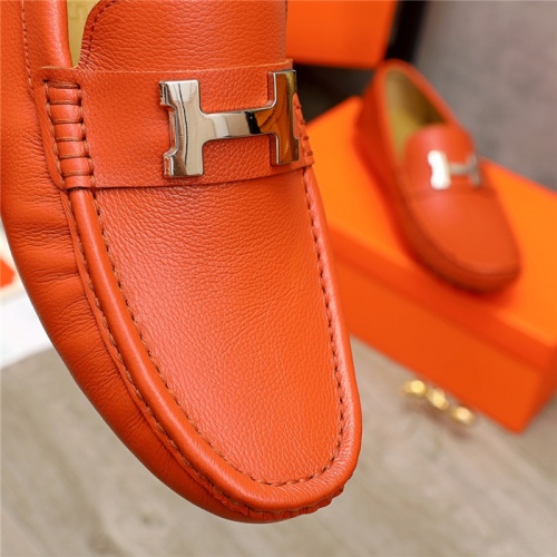 Replica Hermes Leather Shoes For Men #937082 $72.00 USD for Wholesale