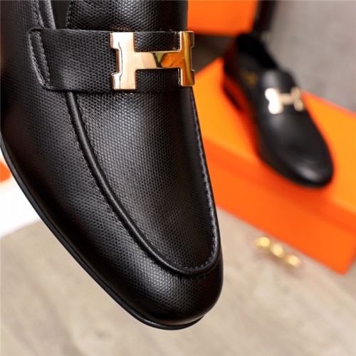 Replica Hermes Leather Shoes For Men #937083 $76.00 USD for Wholesale