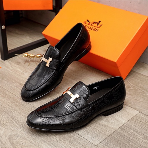 Hermes Leather Shoes For Men #937084 $76.00 USD, Wholesale Replica Hermes Leather Shoes