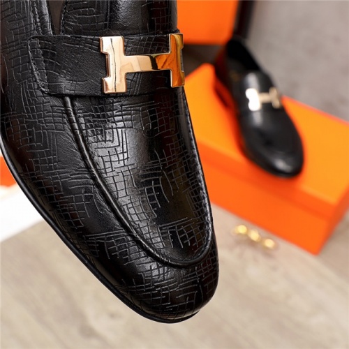 Replica Hermes Leather Shoes For Men #937084 $76.00 USD for Wholesale