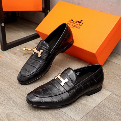 Hermes Leather Shoes For Men #937085 $76.00 USD, Wholesale Replica Hermes Leather Shoes