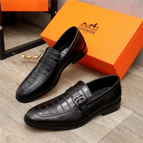 Hermes Leather Shoes For Men #937088 $105.00 USD, Wholesale Replica Hermes Leather Shoes