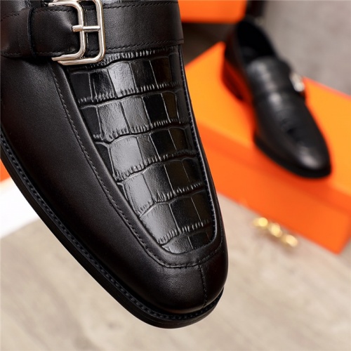 Replica Hermes Leather Shoes For Men #937088 $105.00 USD for Wholesale
