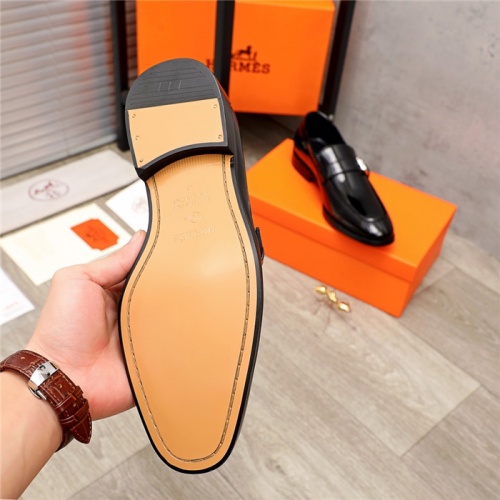 Replica Hermes Leather Shoes For Men #937089 $105.00 USD for Wholesale