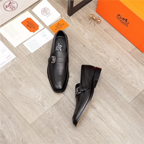 Replica Hermes Leather Shoes For Men #937092 $105.00 USD for Wholesale