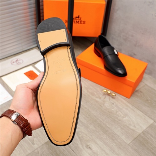 Replica Hermes Leather Shoes For Men #937092 $105.00 USD for Wholesale