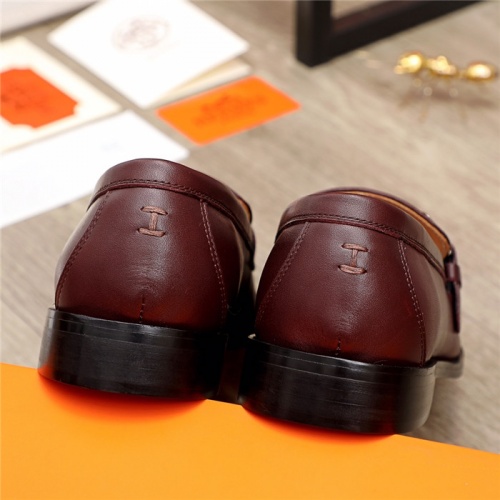 Replica Hermes Leather Shoes For Men #937093 $105.00 USD for Wholesale